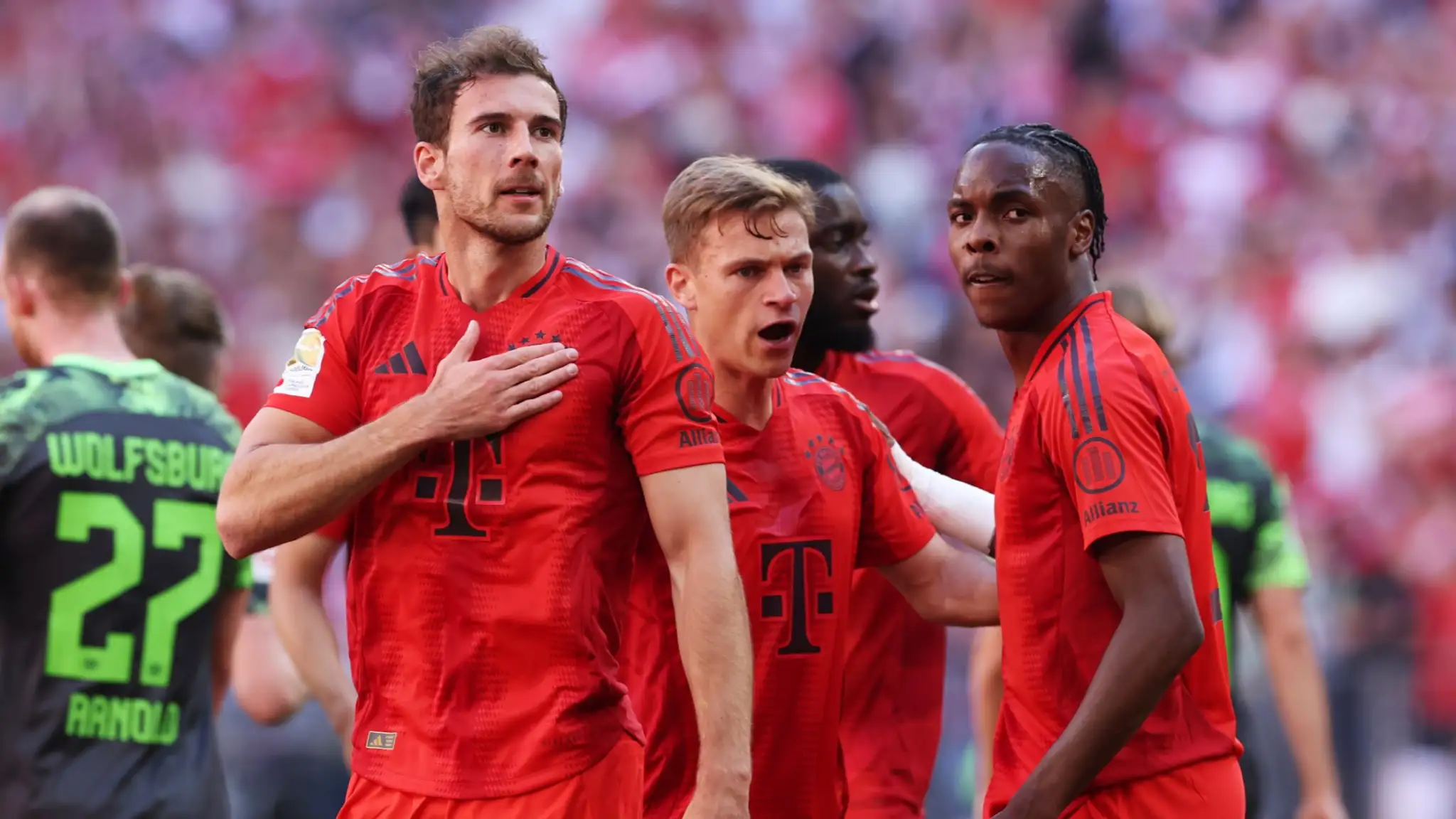 Leon Goretzka bosses it for Bayern Munich as injured Harry Kane sees Bundesliga goalscoring record hopes crumble for good in comfortable win over Wolfsburg