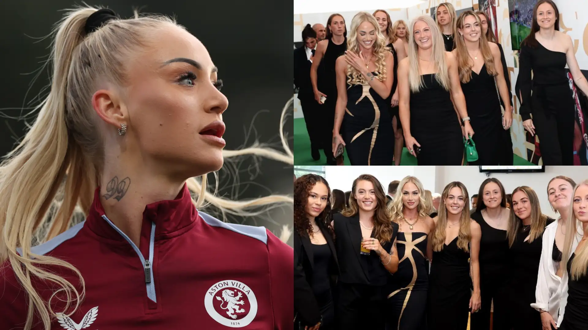 No trophies but Alisha Lehmann dazzles at Aston Villa awards night that sees former Lionesses star Rachel Daly handed special prize