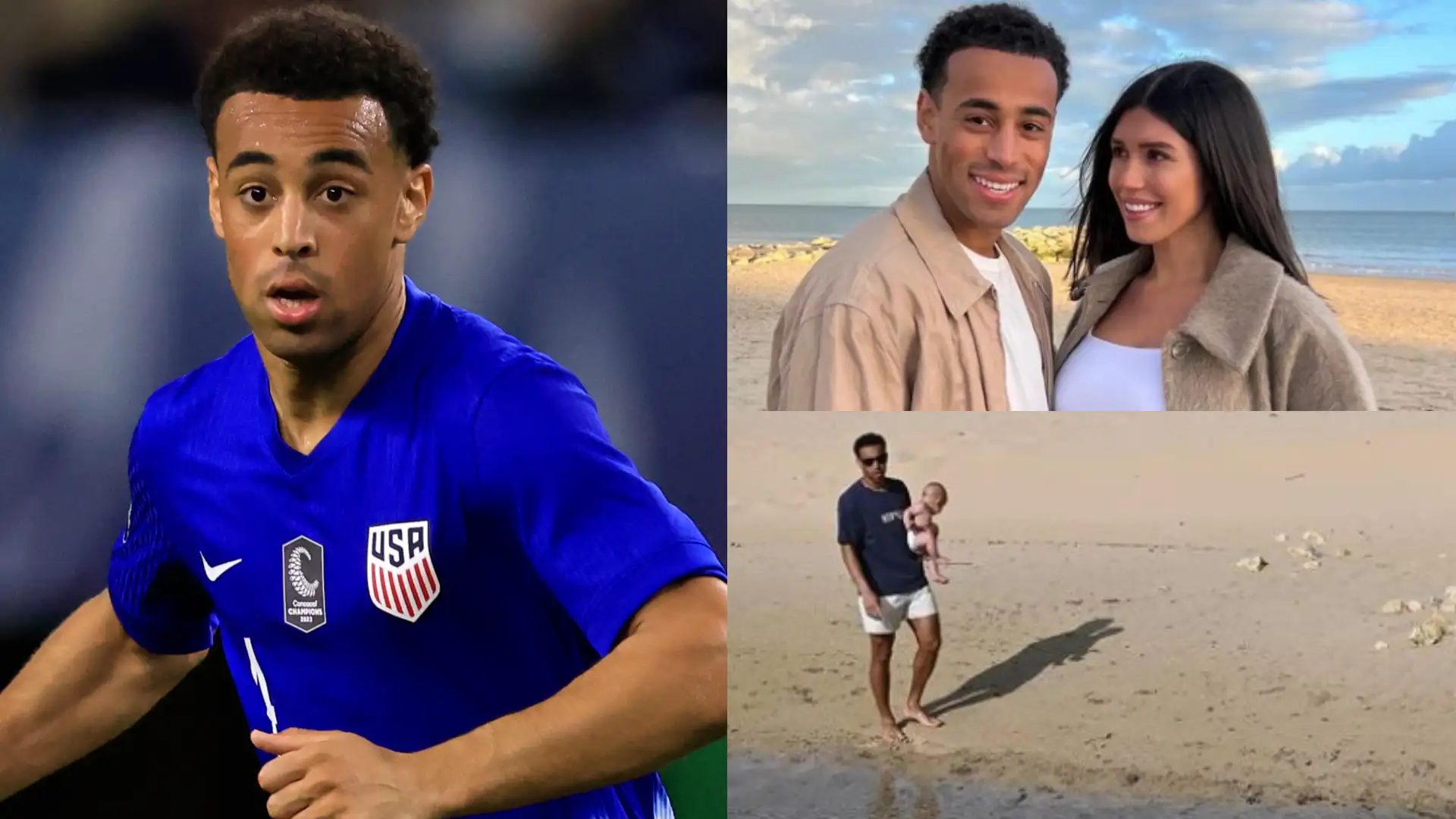 USMNT star Tyler Adams hits the beach with girlfriend Sarah Schmidt and their infant son as he steps up injury recovery with tennis practice while waiting for Copa America squad news