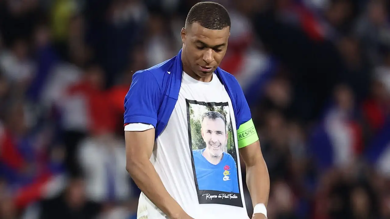 Kylian Mbappe pays touching tribute to late uncle with goal celebration for France following blockbuster Real Madrid transfer