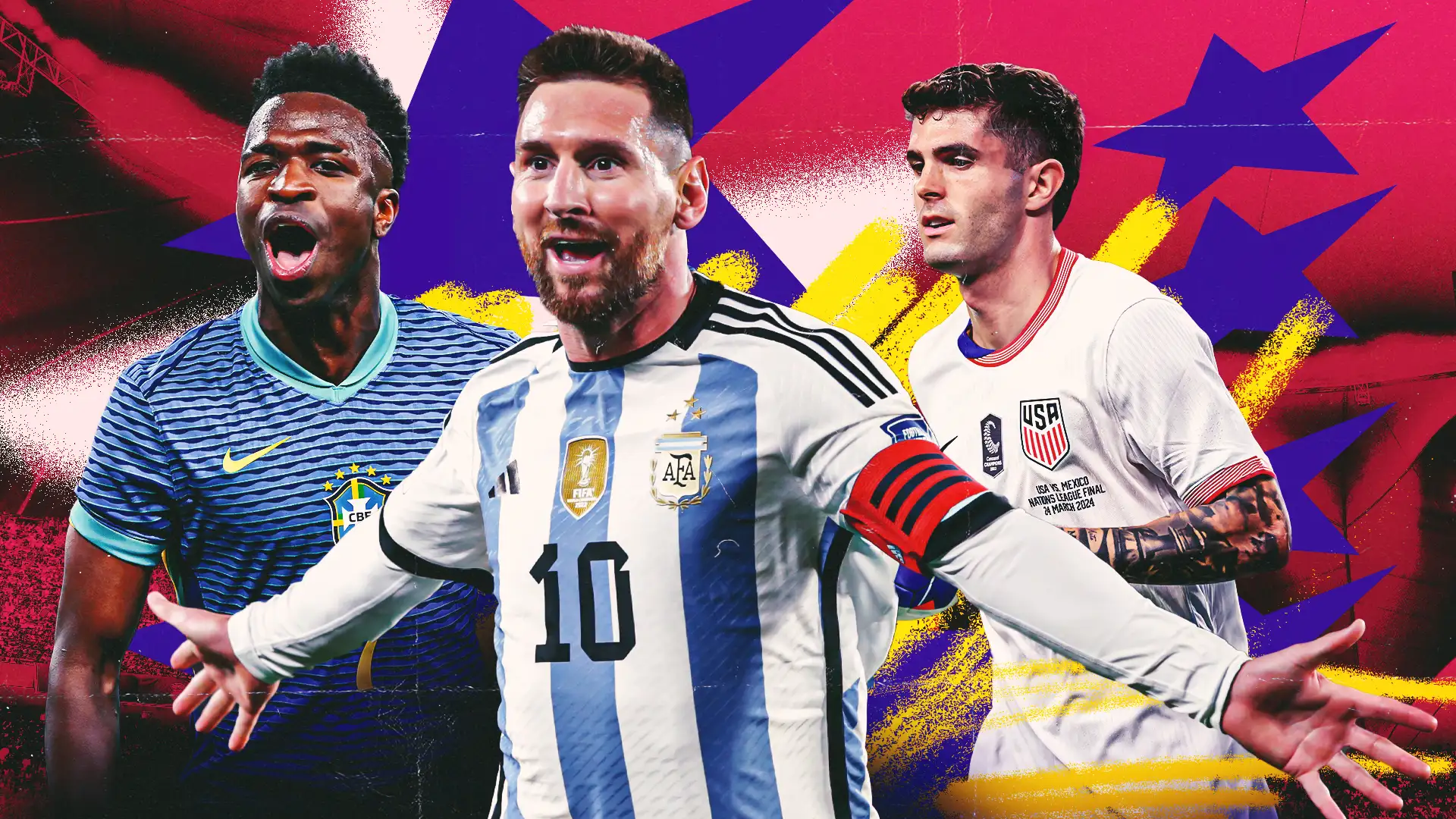 Lionel Messi, Vinicius Jr and 13 players under the most pressure to perform at Copa America