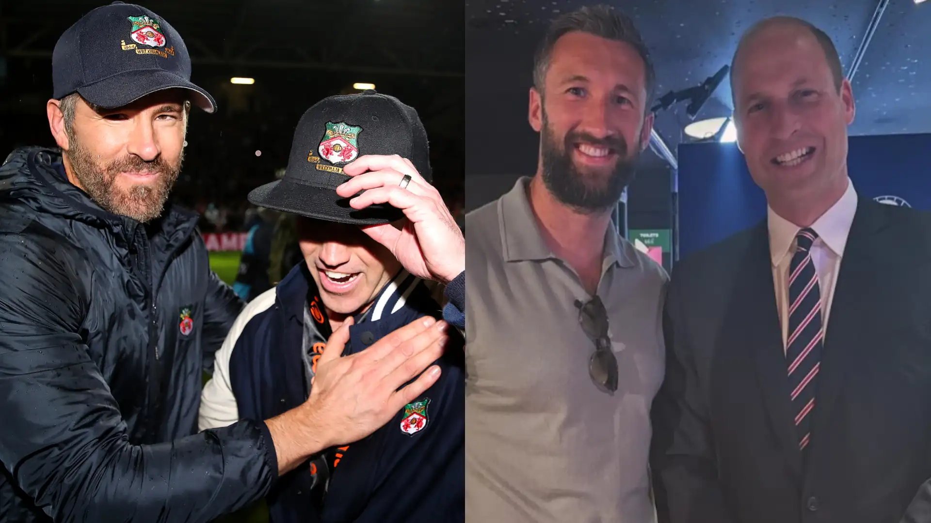 Move over Ryan Reynolds & Rob McElhenney! Wrexham striker Ollie Palmer swaps Hollywood royalty for actual future King as he rubs shoulders with Prince William at England game in Euro 2024