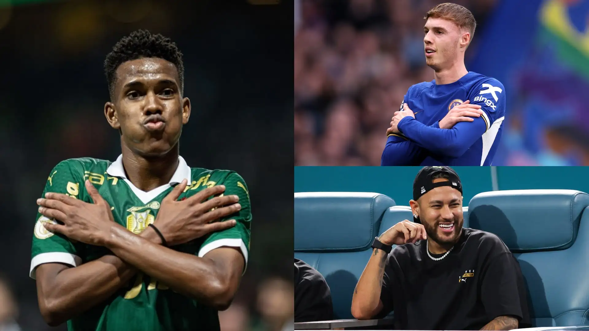 VIDEO: Palmeiras wonderkid Estevao Willian hits Cole Palmer's 'cold' celebration as he scores after finally sealing Chelsea transfer - with Blues star reacting on social media and Neymar lauding his performance