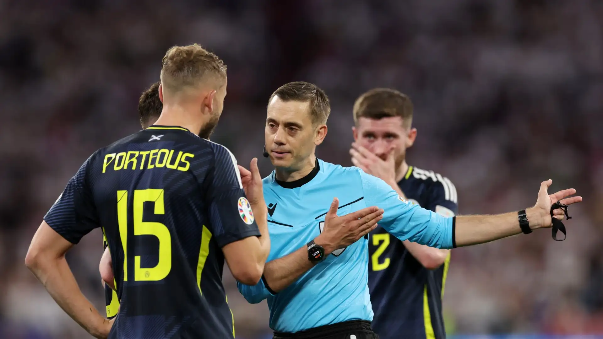 Ryan Porteous' misery compounded! Scotland defender banned for both of Tartan Army's remaining group games after brutal red card against Germany